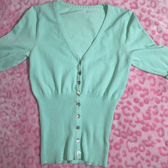 👗Bebe Mint Cardigan 👗 - Picture 2 of 4